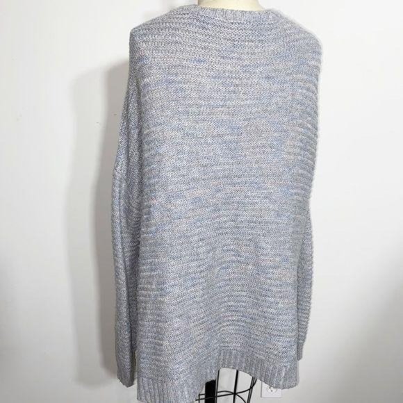 Cozy Oversized Boxy Pastel Marbled Gray Shrug S/M - Picture 4 of 9
